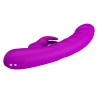 PRETTY LOVE - MONICA RECHARGEABLE DUAL STIMULATION G-SPOT AND CLITORAL VIBRATOR PURPLE