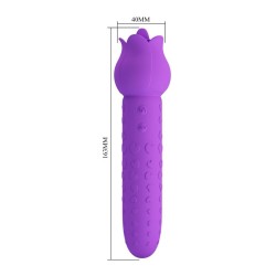 PRETTY LOVE - DANNELL RECHARGEABLE ORAL AND CLITORAL STIMULATOR VIBRATOR PURPLE