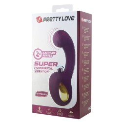 PRETTY LOVE - BRYNNLEE RECHARGEABLE VIBRATOR WITH ORAL STIMULATOR 10 VIBRATIONS  5 LICKING FUNCTIONS PURPLE