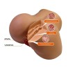 CRAZY BULL - REALISTIC FEMALE TORSO MASTURBATOR DUAL ENTRY WITH VIBRATION AND SUCTION NATURAL COLOR