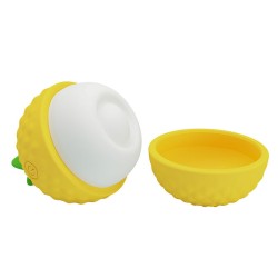 PRETTY LOVE - RECHARGEABLE SUCTION AND THRUSTING CLITORAL STIMULATOR YELLOW