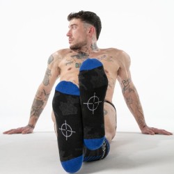 LOCKER GEAR - FULL MILITARY KNEE HIGH SOCKS ONE SIZE BLUE