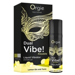 ORGIE - DUAL VIBE! LEMON GIN AND TONIC KISSABLE LIQUID VIBRATOR 15 ML