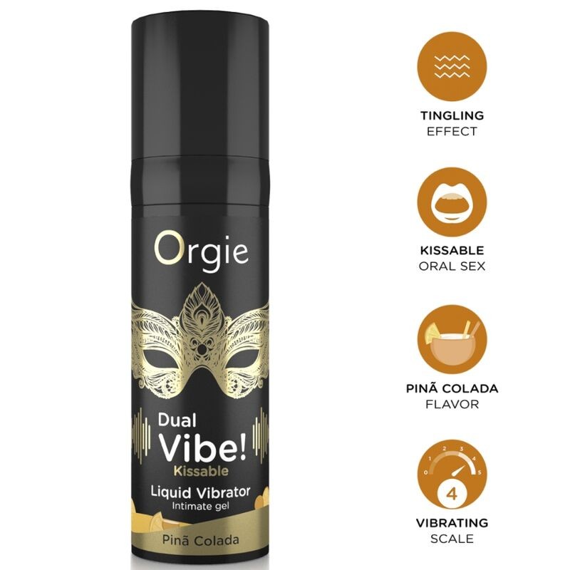 ORGIE - DUAL VIBE! PIÑA COLADA KISSABLE LIQUID VIBRATOR 15 ML