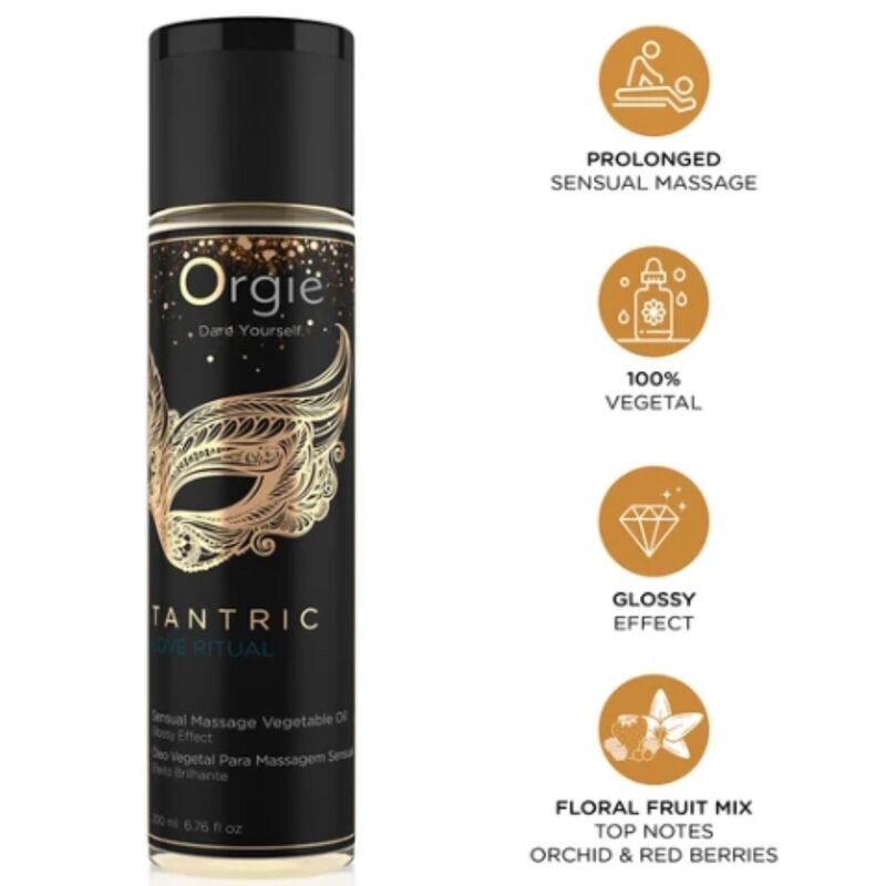 ORGIE - TANTRIC LOVE RITUAL SENSUAL MASSAGE VEGETAL OIL 200 ML
