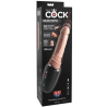 KING COCK PLUS - THRUSTING COCK PRO SILICONE DILDO WITH THROTTLE, VIBRATION AND HEAT LIGHT 12.7 CM