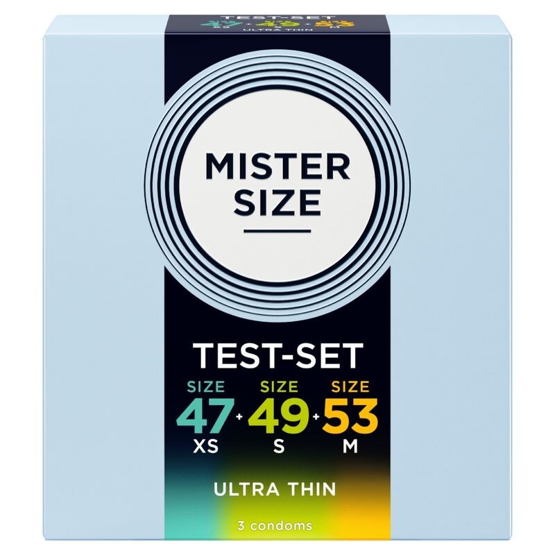 MISTER SIZE - PACK SAMPLE CONDOM SIZE 47-49-53 MM (3 UNITS)