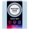 MISTER SIZE - SAMPLE PACK CONDOMS SIZE 60-64-69 MM (3 UNITS)