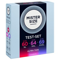 MISTER SIZE - SAMPLE PACK CONDOMS SIZE 60-64-69 MM (3 UNITS)