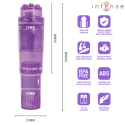 INTENSE - KURT MINI MASSAGER WITH 4 INTERCHANGEABLE HEADS PURPLE