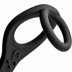 ROCKS-OFF - RO-ZEN PROSTATE VIBRATOR WITH DUAL RING 7 SPEEDS ONYX BLACK