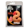 DIABLO PICANTE - PENIS CANDLE IN THE SHAPE OF THE NUMBER 8 FLESH COLOR