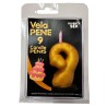 DIABLO PICANTE - PENIS CANDLE IN THE SHAPE OF THE NUMBER 0 GOLD COLOR