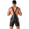 LOCKER GEAR - PUNCH HOLE LEATHERETTE PETO CORTO NEGRO S