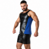 LOCKER GEAR - PUNCH HOLE LEATHERETTE CAMISETA DE TIRANTES AZUL S