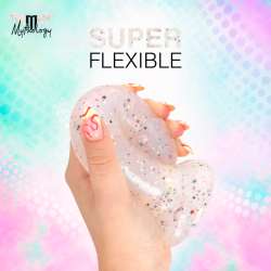 MYTHOLOGY - LYRA 1 SILICONE DILDO WITH SUCTION CUP 19 CM -Ø- 3.3 CM FUCHSIA CONFETTI