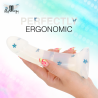 MYTHOLOGY - LYRA 4 SILICONE DILDO 17 CM Ø 3.6 CM CLEAR FLOWERS