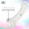 MYTHOLOGY - LYRA 4 SILICONE DILDO 17 CM Ø 3.6 CM CLEAR FLOWERS