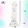 MYTHOLOGY - LYRA 4 SILICONE DILDO 17 CM Ø 3.6 CM CLEAR FLOWERS