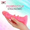 MYTHOLOGY - LYRA 6 SILICONE DILDO 17 CM Ø 3.6 CM PINK RED SPECKLED