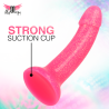 MYTHOLOGY - LYRA 7 SILICONE DILDO 17 CM Ø 3.6 CM PINK GOLD SPECKLED