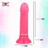 MYTHOLOGY - LYRA 7 SILICONE DILDO 17 CM Ø 3.6 CM PINK GOLD SPECKLED