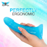 MYTHOLOGY - LYRA 8 SILICONE DILDO 17 CM Ø 3.6 CM LIGHT BLUE PLATINUM SPECKLED