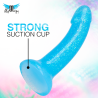 MYTHOLOGY - LYRA 8 SILICONE DILDO 17 CM Ø 3.6 CM LIGHT BLUE PLATINUM SPECKLED