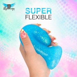 MYTHOLOGY - LYRA 8 SILICONE DILDO 17 CM Ø 3.6 CM LIGHT BLUE PLATINUM SPECKLED