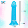 MYTHOLOGY - LYRA 8 SILICONE DILDO 17 CM Ø 3.6 CM LIGHT BLUE PLATINUM SPECKLED