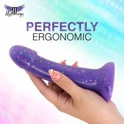 MYTHOLOGY - LYRA 10 SILICONE DILDO 17 CM Ø 3.6 CM PURPLE SPECKLED