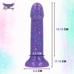 MYTHOLOGY - LYRA 10 SILICONE DILDO 17 CM Ø 3.6 CM PURPLE SPECKLED