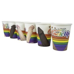 SPENCER  FLEETWOOD - COCKUPS SET OF 6 PARTY CUPS WITH PENIS DESIGNS