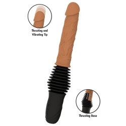 HIDDEN DESIRE - INFERNO REALISTIC DOUBLE THRUSTING VIBRATOR WITH REMOTE CONTROL 40.5 CM LIGHT SKIN TONE