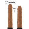 HIDDEN DESIRE - INFERNO REALISTIC DOUBLE THRUSTING VIBRATOR WITH REMOTE CONTROL 40.5 CM LIGHT SKIN TONE