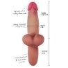HIDDEN DESIRE - HEAVY HITTER REALISTIC LIQUID SILICONE VIBRATING DILDO WITH 2 MOTORS, 26 CM LENGTH, 5 CM DIAMETER, SKIN TONE
