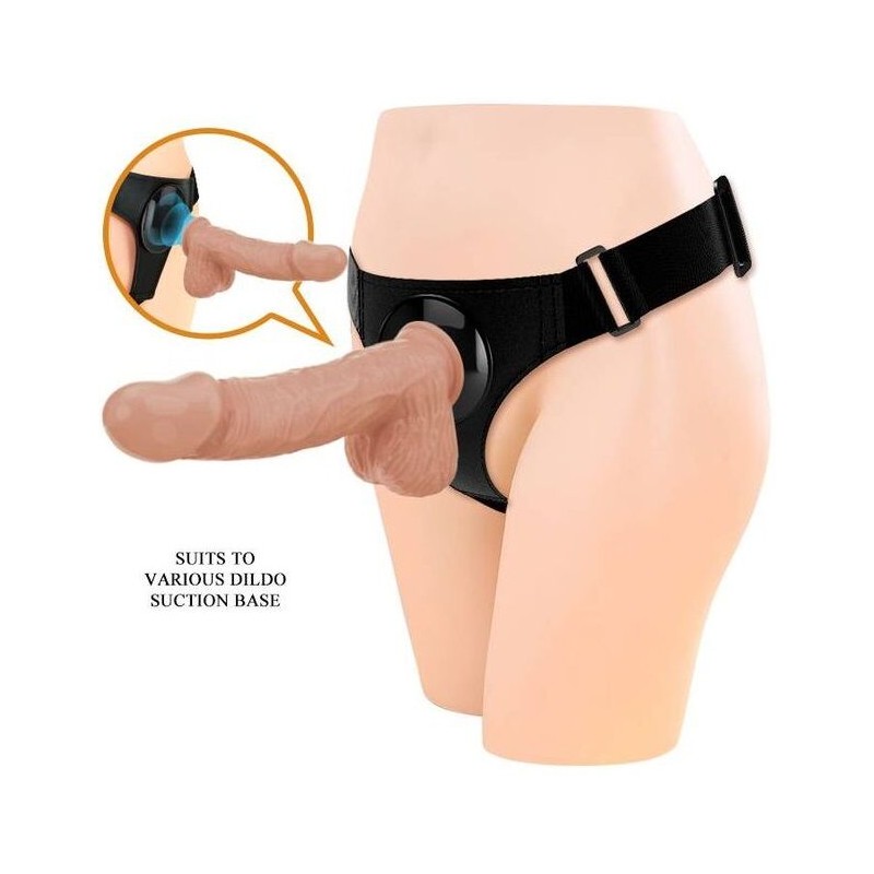 PRETTY LOVE - HARNESS BRIEFS UNIVERSAL HARNESS WITH DILDO JERRY 21.8 CM NATURAL
