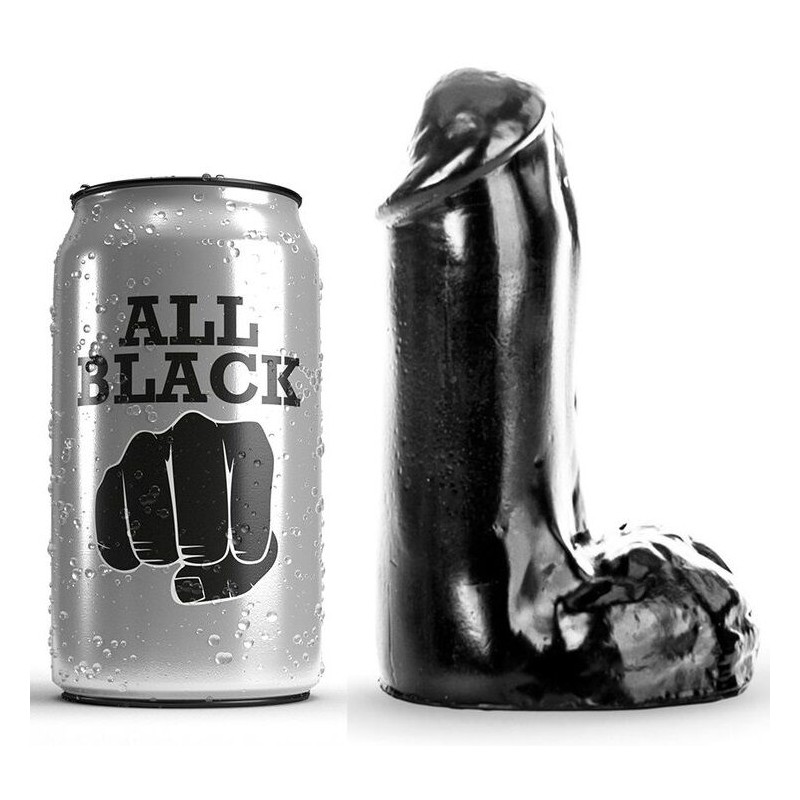 ALL BLACK - DILDO REALISTICO 13 CM