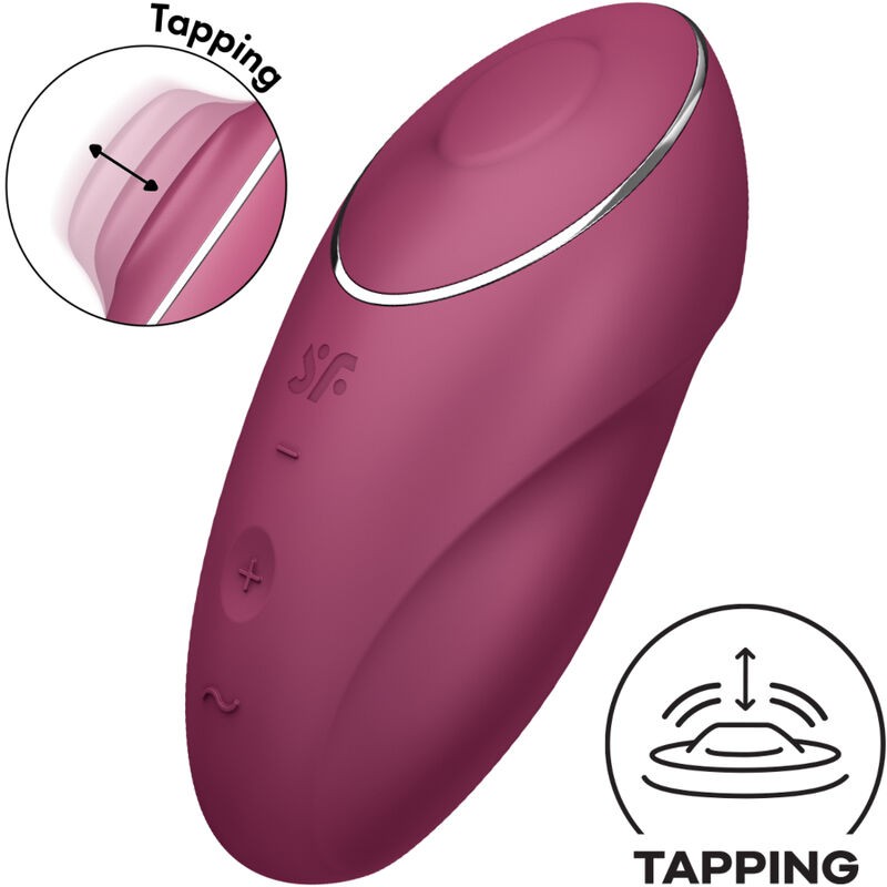 SATISFYER - TAP  CLIMAX 1 VIBRADOR LAY-ON ROJO