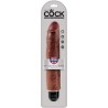 KING COCK - PENE REALISTICO VIBRADOR 25.6 CM MARRON