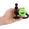 OUCH ANILLO PARA EL PENE CON PLUG ANAL GLOW IN THE DARK