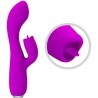 PRETTY LOVE - GLORIA VIBRADOR CONEJO RECARGABLE-IMPERMEABLE MORADO